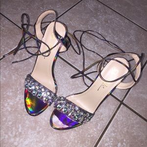 “So Me” Lace up High Heeled Shoes